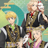 Mikey / Manjiro Sano, Takemichi Hanagaki & Draken / Ken Ryuguji - Tokyo Revengers (Festival Green Version) - Clear File A4 - Crux