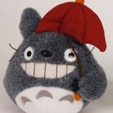 Totoro Plüschfigur - Roter Regenschirm - 15 cm - Sun Arrow