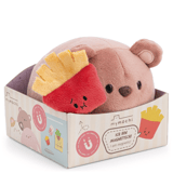Kuscheltier Bär Nomo13cm liegend mit Magnet moodie Pommes in Geschenkbox