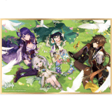 Baal, Venti, Zhongli & Nahida - Genshin Impact - 2nd Anniversary - Shikishi - miHoYo