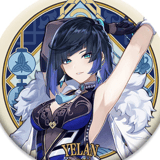 Yelan  - Genshin Impact - Liyue Harbor Series Chara Can Badge