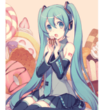 Vocaloid Wallscroll Miku Hatsune Cupcake - Sakami