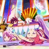 Chilling Sora, Shiro, Jibril & Stephanie - Wallscroll - No Game No Life - 20329