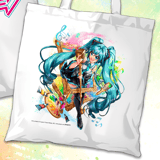Hatsune Miku - Miku Expo 2024 - Jutebeutel (Motiv 1 Miku Sitting) - Nashi