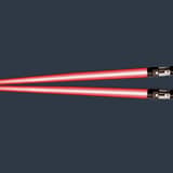 Essstäbchen - leuchtendes Lichtschwert - Darth Vader
