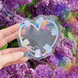 Suncatcher Pandaherz - Fenstersticker für Regenbogen - melisartwork