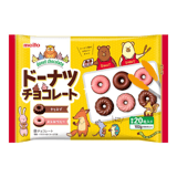 Sweet chocolate snack - Donut Chocolate Crisp & Strawberry - Meito - 102 g