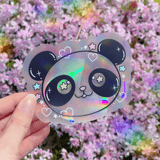 Suncatcher Pandakopf - Fenstersticker für Regenbogen - melisartwork