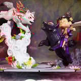 Chibiterasu vs. Dark Chibiterasu and Possessed Kuni - Okamiden - First 4 Figures