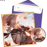 Kazuha Kaedehara - Geburtstagkarte Set - Button, Shikishi, Aufkleber und Brief (Chinesisch) - Genshin Impact Destined Day - miHoYo