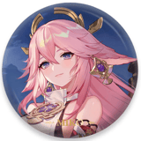 Yae Miko - Chara Tin Badge - Genshin Impact - miHoYo