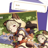 Sayu - Birthday card Set - can badge, Shikishi, sticker und message card (chinese) - Genshin Impact - miHoYo