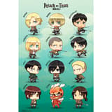 Attack on Titan - "Chibi characters" - Poster (91.5 x61 cm) - AbyStyle