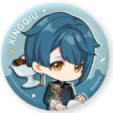 Xingqiu (Summer Theme) - Genshin Impact - Button - miHoYo