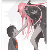 Zero Two & Hiro - Wallscroll
