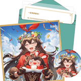 Amber - Geburtstagkarte Set - Button, Shikishi, Aufkleber und Brief (Chinesisch) -Genshin Impact - miHoYo