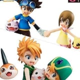 Tai,  Kari,  Matt and T.K. with Koromon, Nyaromon, Tsunomon and Tokomon - Sibling Set  - Megahouse G.E.M. Series
