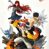 Natsu, Gray, Erza & Happy - Deluxe Bonus Version - Concept Masterline - Prisma Wing - Prime 1 Studio