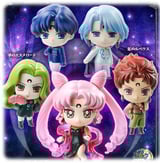 Sailor Moon Petit Chara Land Set – Black Moon Hen (5 Figuren)