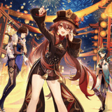 Hu Tao, Yelan & Xiao - Genshin Impact (The Exquisite Night Chimes) - Aktenhülle /Clear File - miHoYo