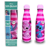 Stitch & Angel - Lilo & Stitch - Trinkflasche (Pink Stripes - 500 ml) - Coriex