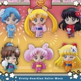 Sailor Moon Petit Chara Land Yukata Special – Komplettset (6 Figuren) – Let's Go to the Festival
