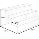 Dekobrücke /Dekotreppe - 3-Stufig - Erhöhung für Figuren - Acrylglas - Stufenhöhe 8 cm