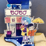 Derek & Gogo Holzaufsteller - Black & Blue - MAUS!