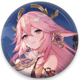 Yae Miko - Chara Tin Badge - Genshin Impact - miHoYo