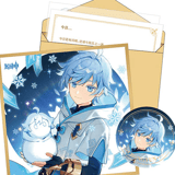 Chongyun - Geburtstagkarte Set - Button, Shikishi, Aufkleber und Brief (Chinesisch) -Genshin Impact - miHoYo