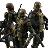 Zeon Army Soldiers - Mobile Suit Gundam - G.M.G. Action Figure - Megahouse (3-pack)