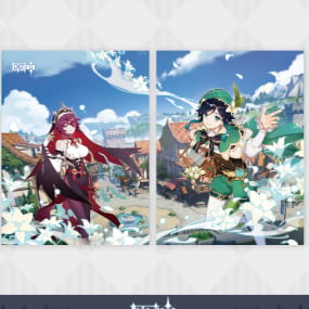 Rosaria & Venti - Genshin Impact - Aktenhülle /Clear File - miHoYo