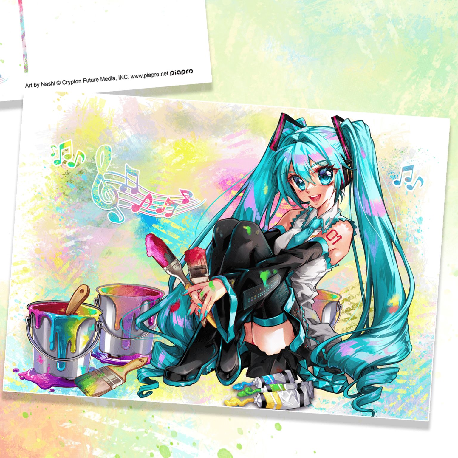 Hatsune Miku - Miku Expo 2024 - Postkarte (Miku Sitting) - Nashi