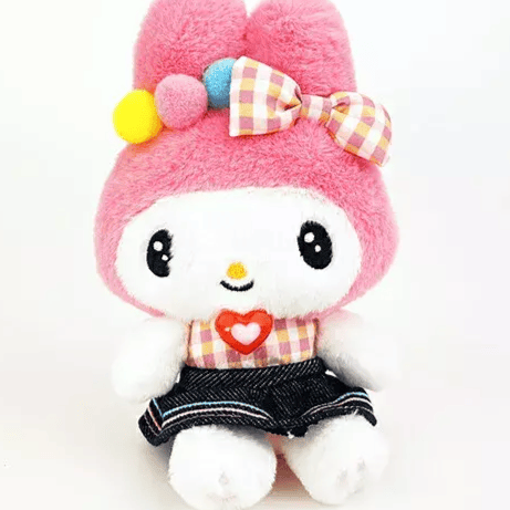 My Melody - Plüsch (Gingham Denim Mascot with Ball Chain) - Sanrio