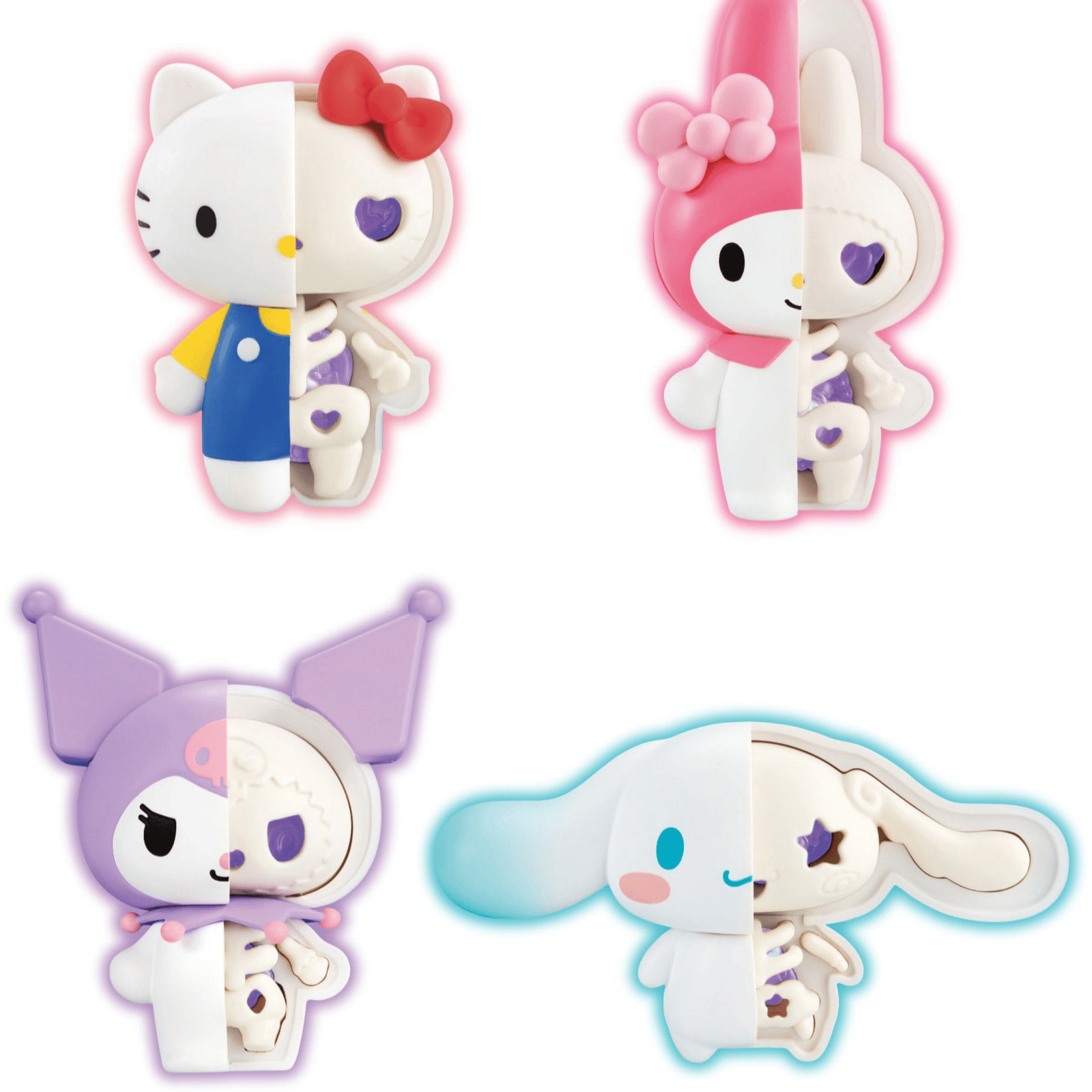 Set - Sanrio Characters Kaitai Fantasy Fancy Purple Mix - Megahouse (4 Figuren)