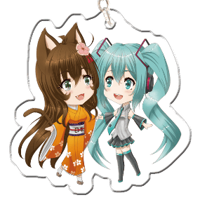 Hatsune Miku & Figu-Chan - Miku Expo 2020 - Acryl Schlüsselanhänger Motiv 4