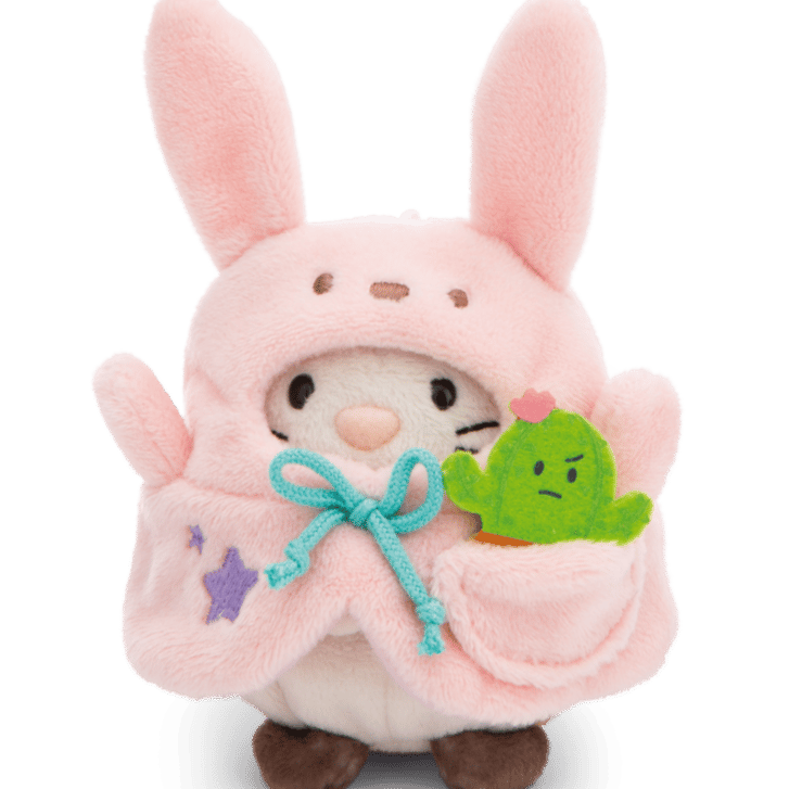 Cat Angy - mymochi - Plush (with cactus and bunny costume) (8cm)
