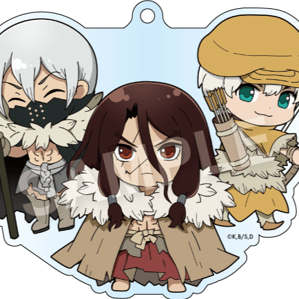Tsukasa, Hyoga & Ukyo - Dr. Stone - Acrylanhänger (Itsusho Acrylic Ball Chain) - F. Heart
