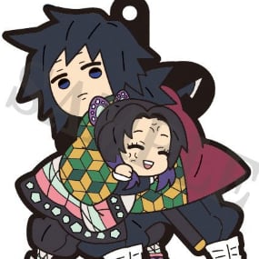 Shinobu und Giyuu - Demon Slayer Buddy Collection Vol. 3 Gummi-Anhänger