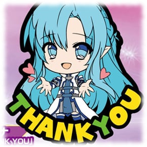 Sword Art Online II Message Rubber Straps - Asuna 2 (Thank you)
