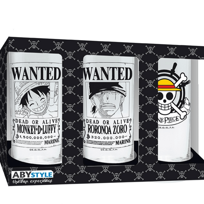 One Piece - "Wanted Glas Set" - AbyStyle