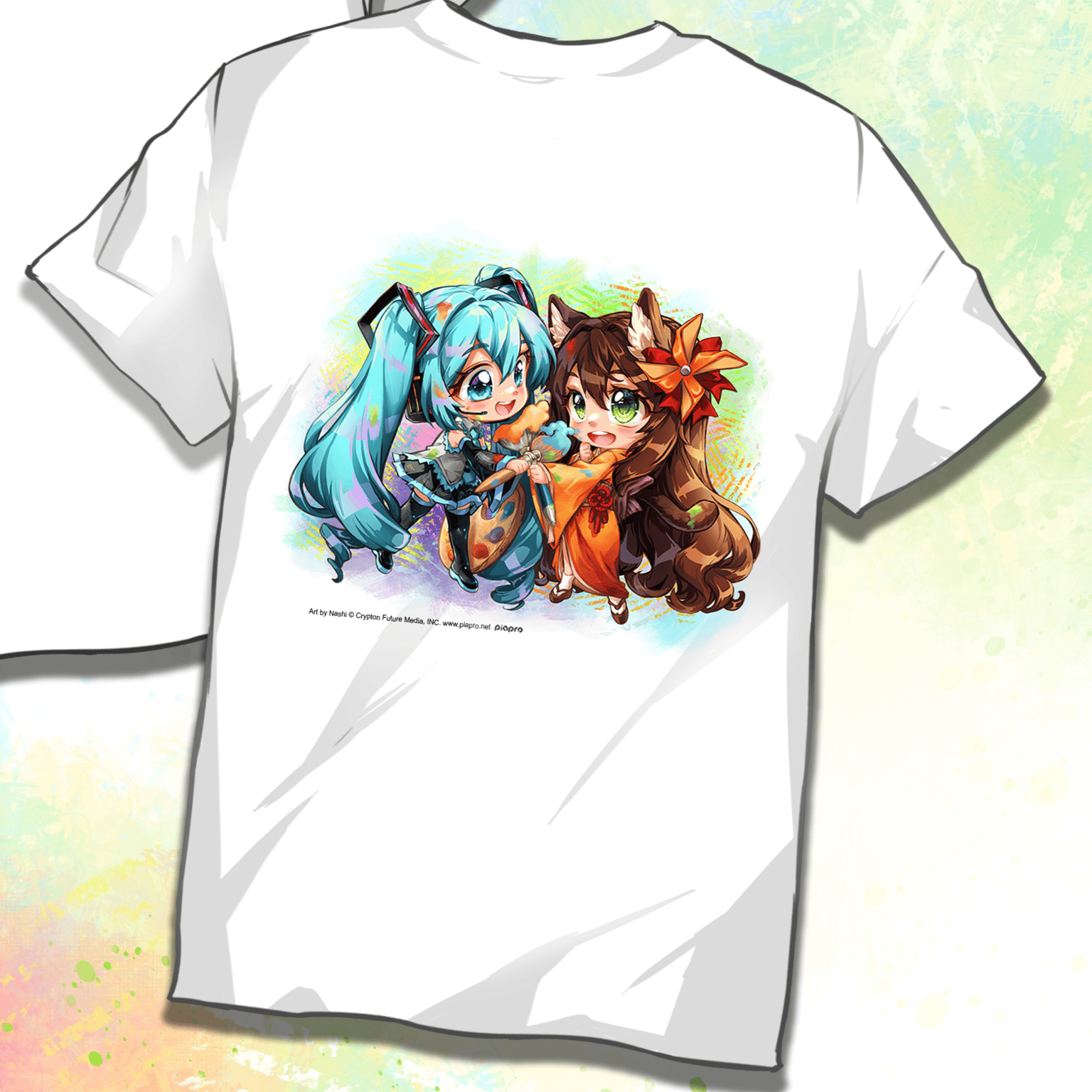 Hatsune Miku - Miku Expo 2024 - T-Shirt - Größe M (Hatsune Miku x Figu-Chan Chibis) - Nashi