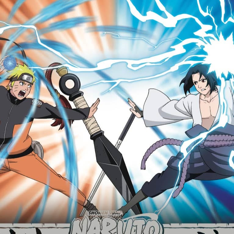 Naruto vs. Sasuke - Naruto Shippuden - Hochglanz Poster - SUNJA