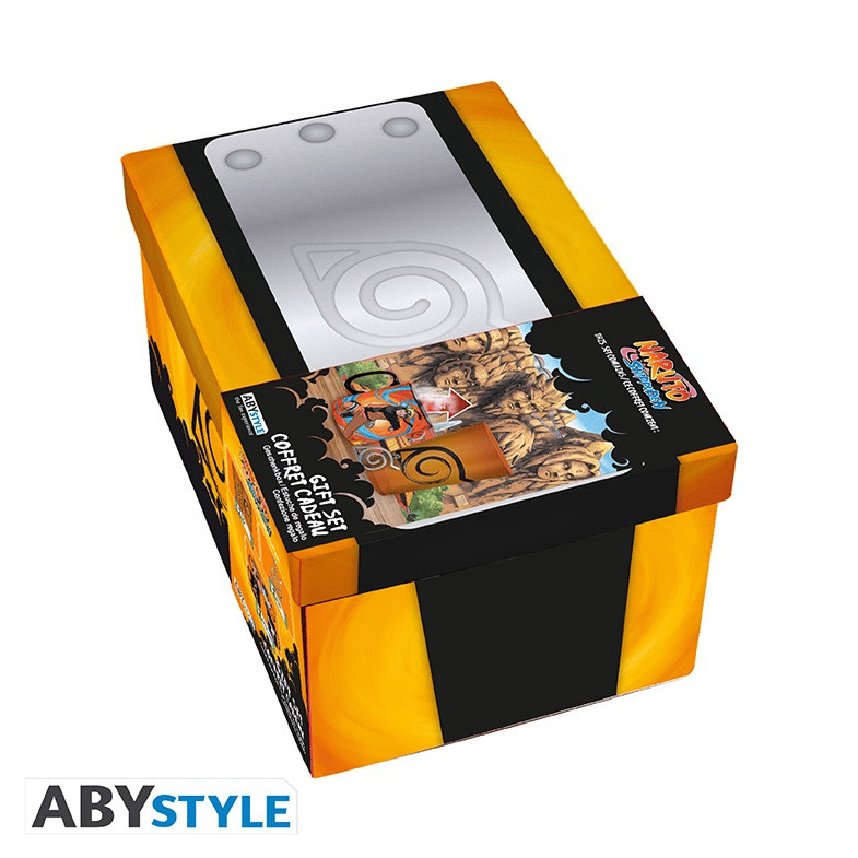 Naruto Shippuden Geschenkset (Premium XXL Glas +3D Schlüsselanhänger + Tasse - AbyStyle