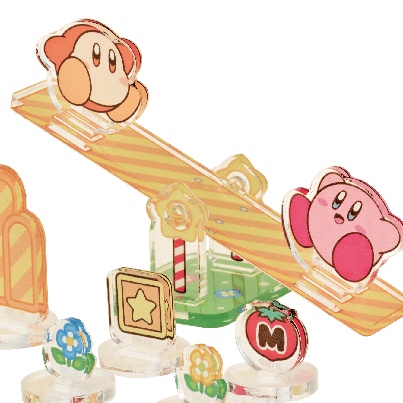 Kirby & Waddle Dee - "Kirby's Dream Land" Moving Diorama 1 Seesaw - Acrylaufsteller - Ensky