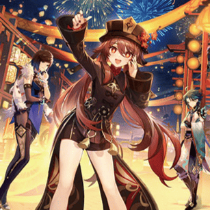 Hu Tao, Yelan & Xiao - Genshin Impact (The Exquisite Night Chimes) - Aktenhülle /Clear File - miHoYo