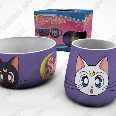 Luna und Artremis - Sailor Moon Frühstücks-Set Tasse+Schüssel - GYE