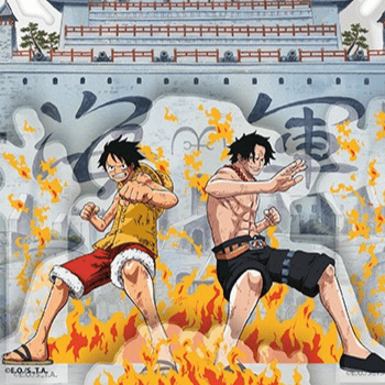 Ruffy & Ace (Marineford) - One Piece - Acryldiorama - AbyStyle