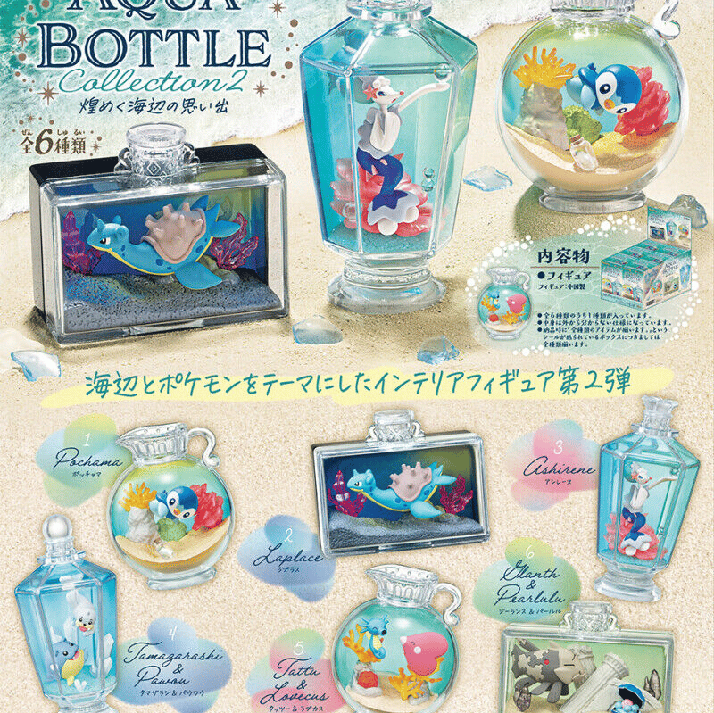Zufällige Auswahl - Pokémon - Mini Figuren - Aqua Bottle Collection 2 - Re-Ment