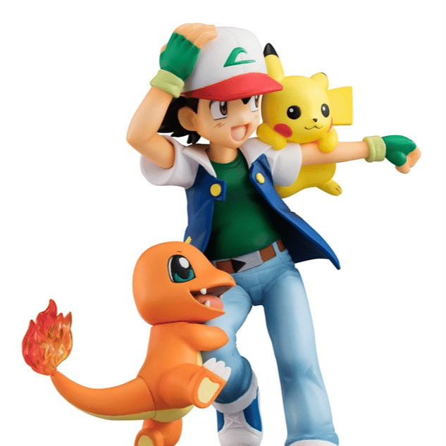 Ash / Satoshi mit Pikachu und Glumanda - Megahouse G.E.M.